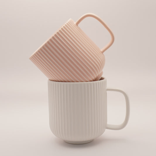 Nordic Style Ribbed Cup, 350ml 12oz