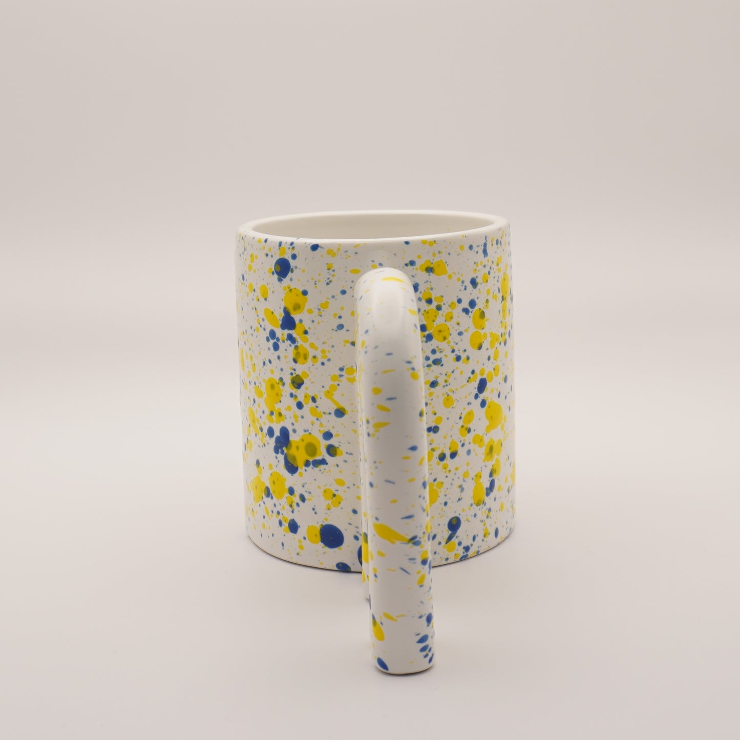 Unique Arch Handle Mug with Multicoloured Paint Splash, 425ml 14oz